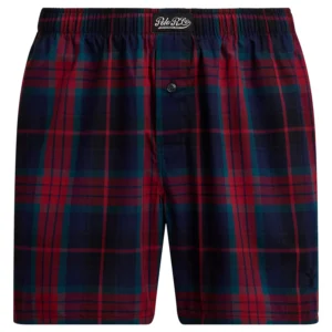 Men's Woven Single-Button Fly Boxer Shorts