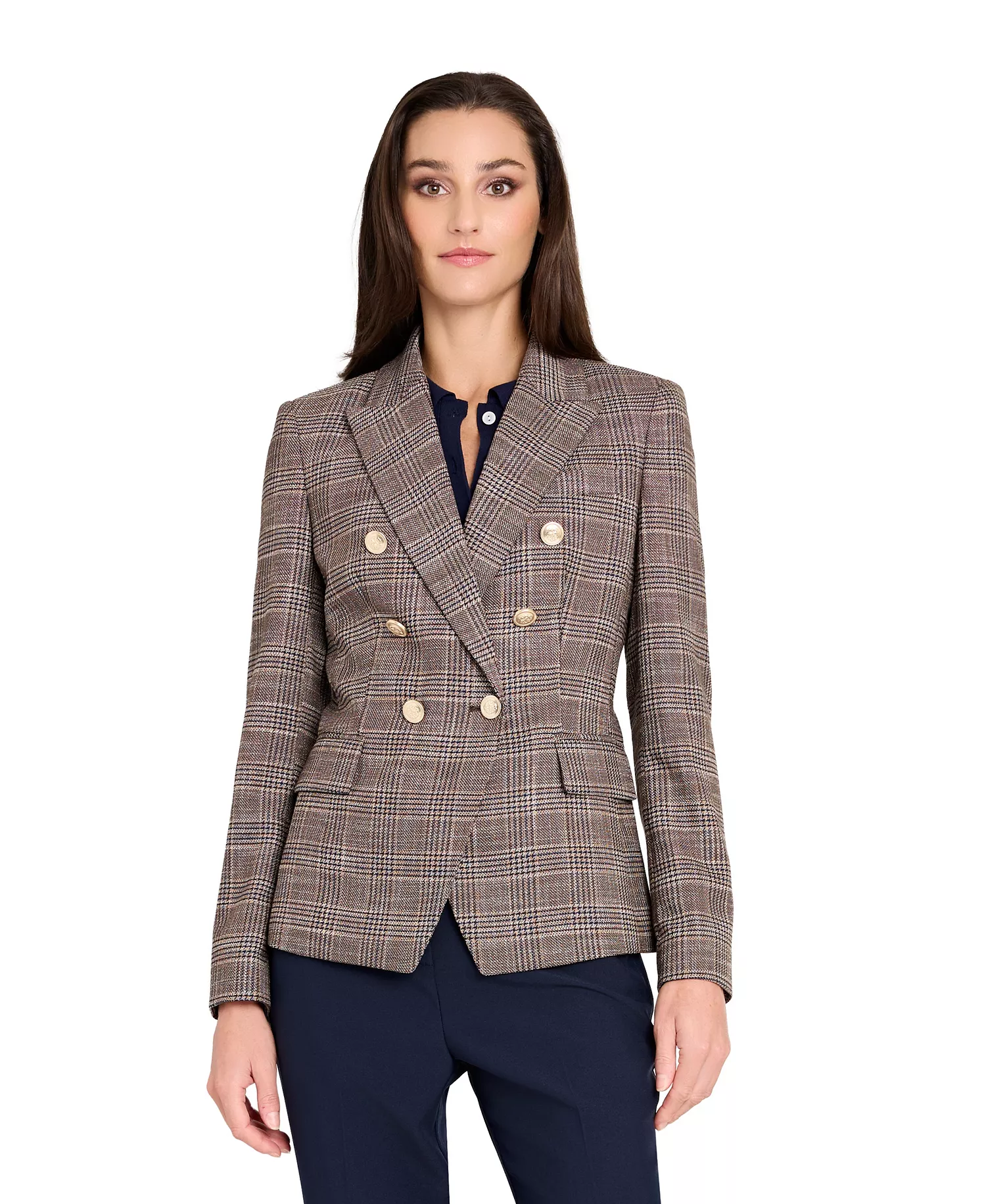 mni-013b775a02fcdd69808853f6e6a5a634 Petite Plaid Blazer Jacket