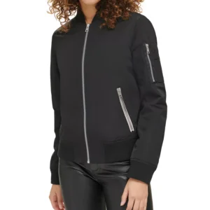 Women's Lightweight Zip-Detail Bomber Jacket