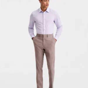Men's Slim-Fit Linen-Blend Suit Separates Pants