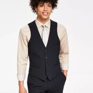 Men's Slim-Fit Wool Suit Vest, Created for Macy's