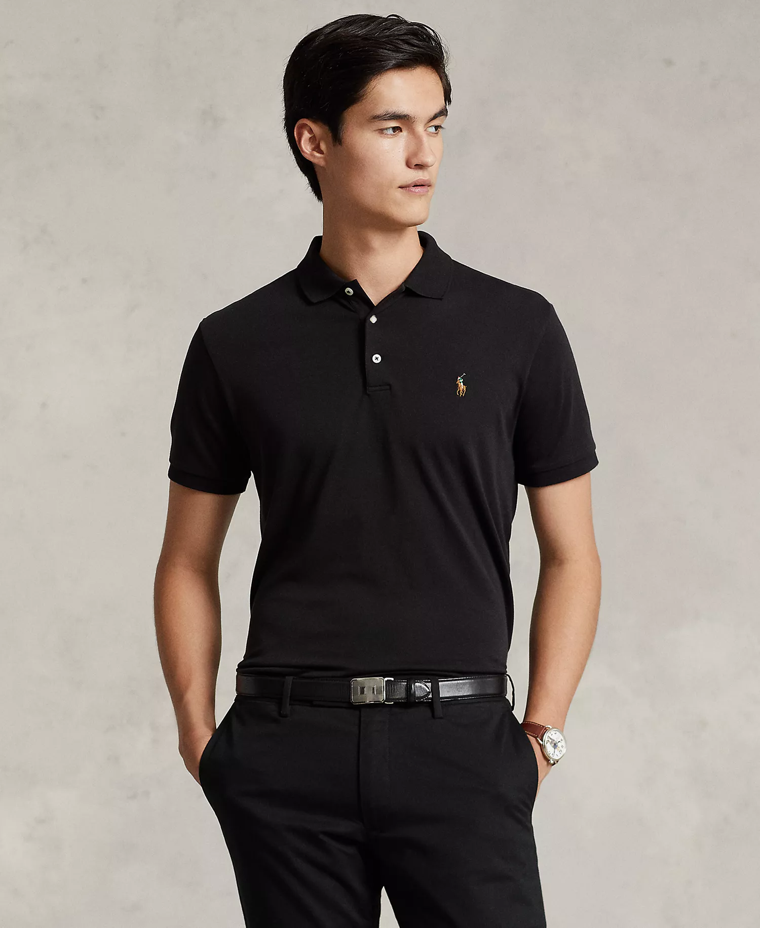 mni-02d3d677f316bfa3d078b7ac0477211f Men’s Slim-Fit Soft Cotton Polo Shirt