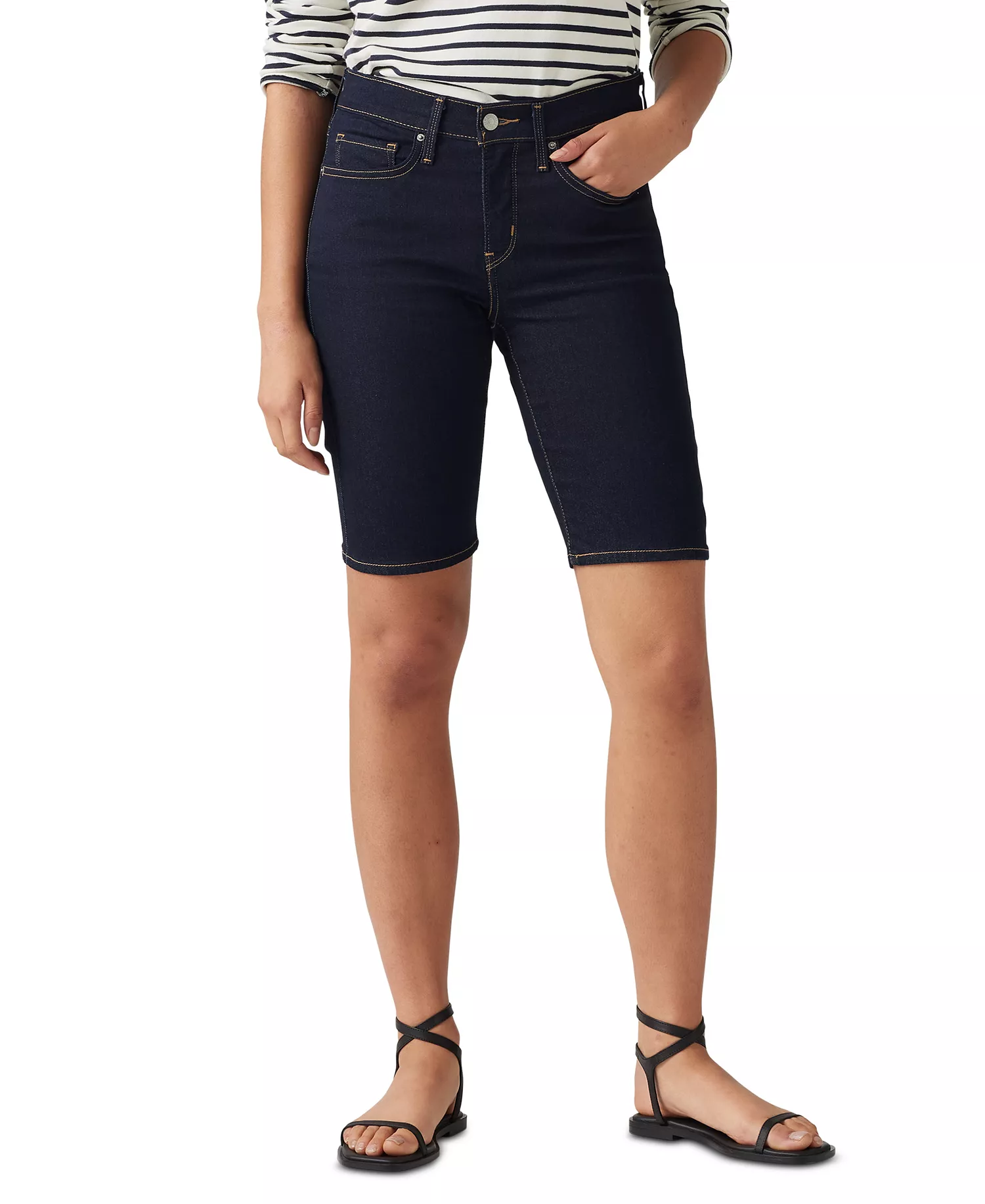 mni-038800297f9058829ee1e72847eb1a95 Women's Mid-Rise Shaping Bermuda Shorts — изображение 3