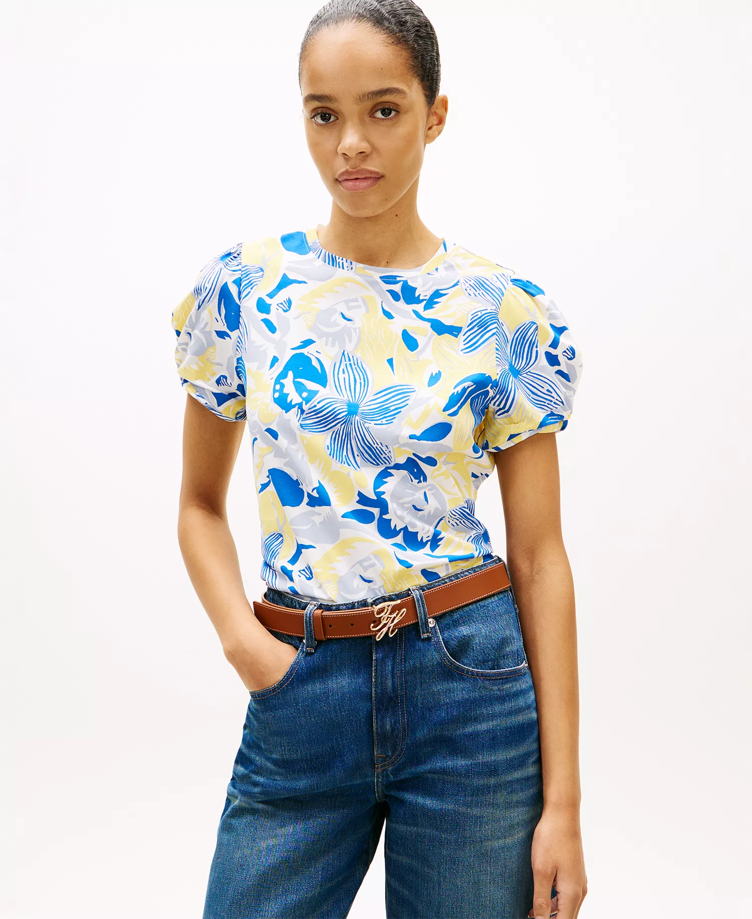mni-042883f189b967a42c402bce36545b7f Women's Printed Crewneck Top