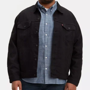 Men's Big & Tall Stretch Denim Trucker Jacket