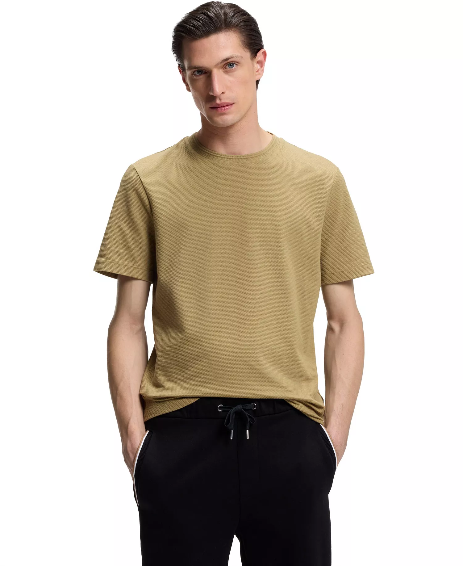 mni-04a0a967ef4240dd01acea04d946dbdd Men's Cotton-Blend Bubble-Jacquard T-Shirt