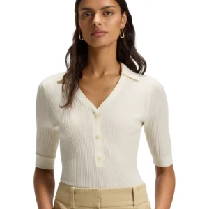 Women's Knit Collared Sweater