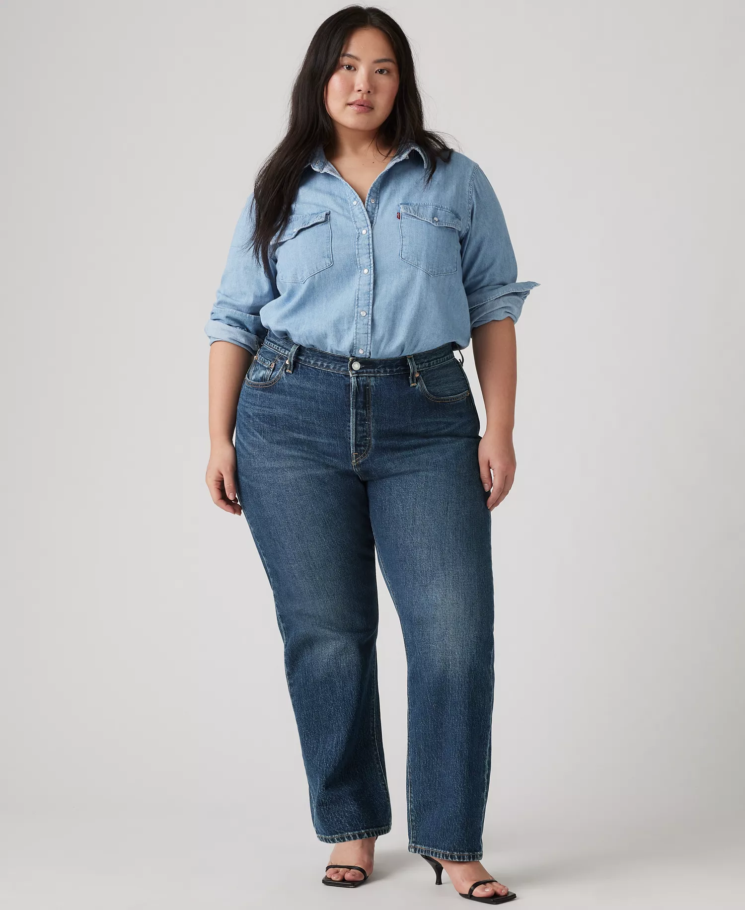 mni-04e8f8cfbaef8a37053b5c65a0ed4bd1 Women's 501 Original-Fit Straight-Leg Jeans — изображение 7