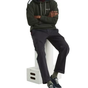 Men's Tape Shoulder Long-Sleeve Hoodie