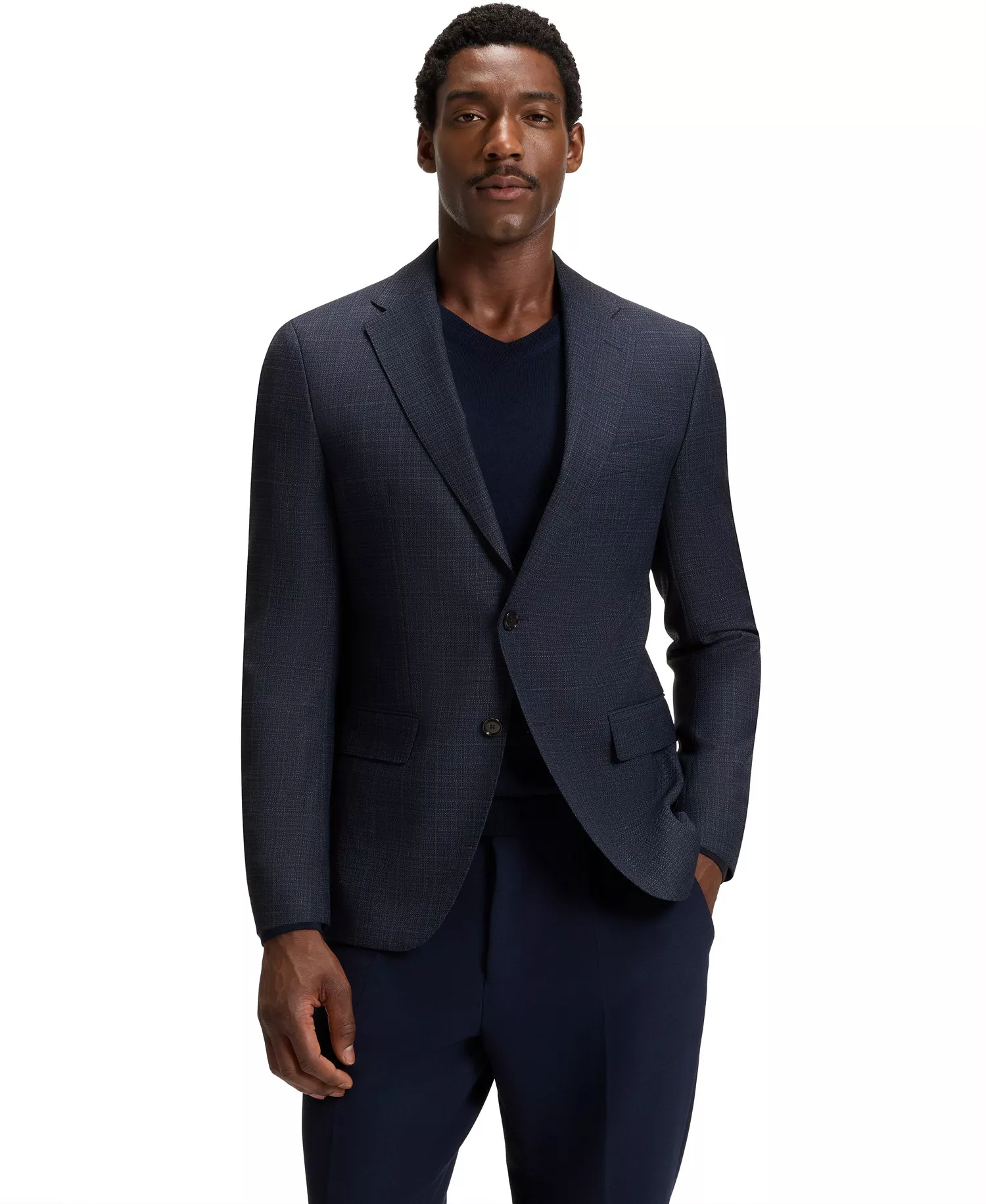 mni-055f0cfbaf9fb56314635fd349b52b29 Men's Checked Virgin Wool Slim-Fit Blazer