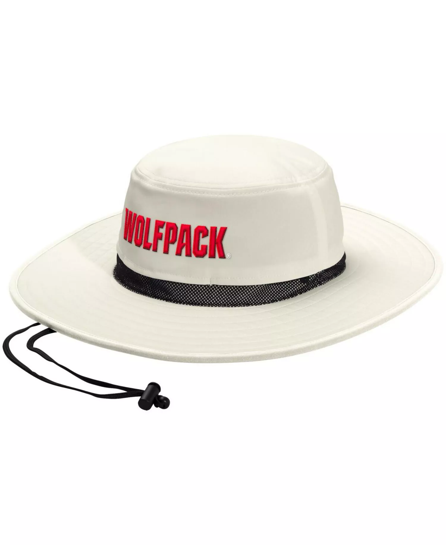 mni-07fa594fee549494c6b49b6caf42d9bd Men's and Women's Cream NC State Wolfpack Wide Brim Boonie Bucket Hat