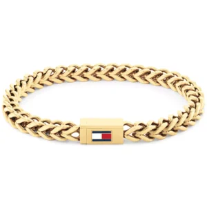 Men's Gold-Plated Stainless Steel Braided Bracelet
