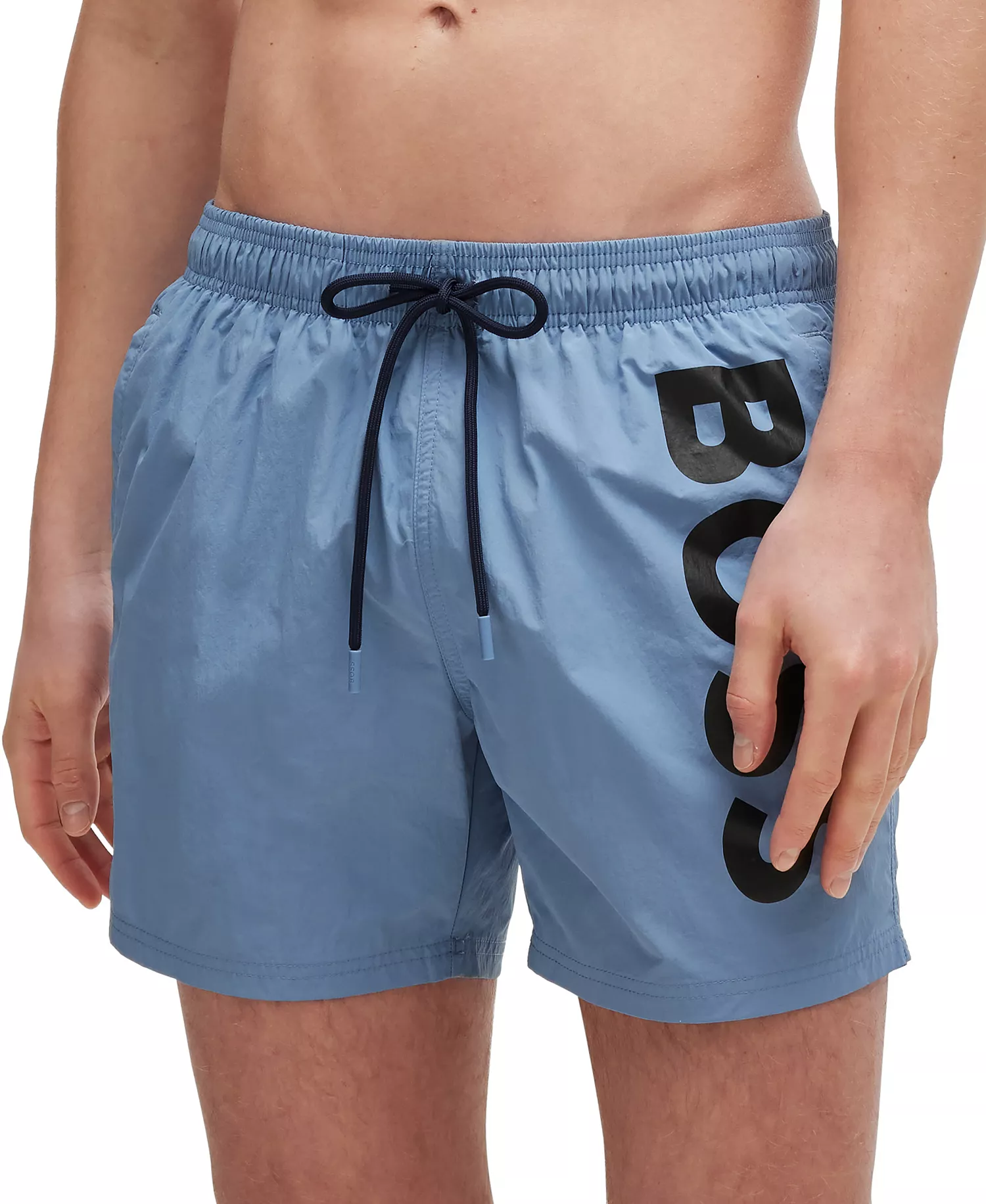 mni-0886977df722635054ae839eb701e9b2 Men's Vertical-Logo Quick-Dry Poplin Swim Shorts