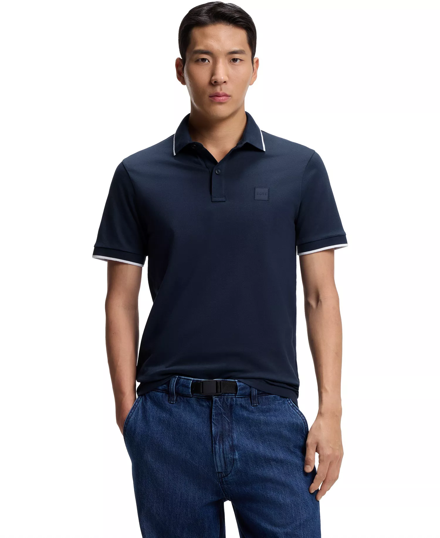 mni-08c6e9297b90a7dab2f32e8f25d55f51 Men's Stretch-Cotton Piqué Slim-Fit Polo Shirt — изображение 3