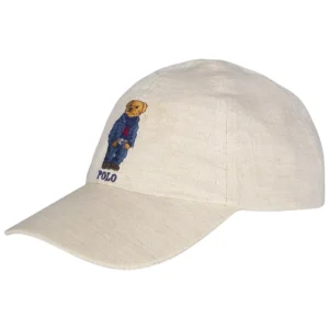 Men's Classic Linen Bear Baseball Cap