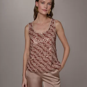 Women's Scoop Neck Mesh Cami Top