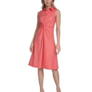 Women's Twist-Front Sleeveless Dress