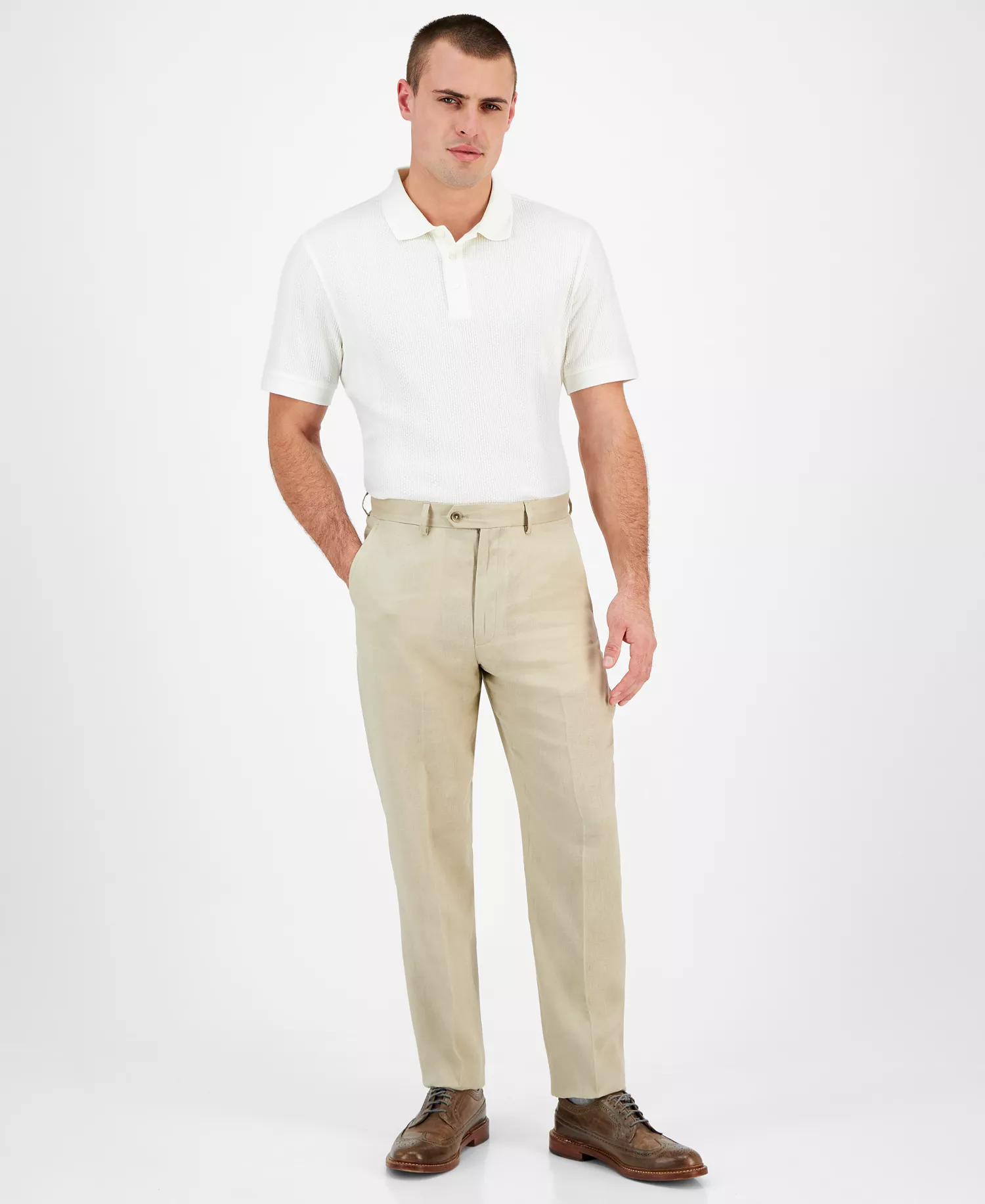 mni-09f55ced70db7c80b72e4f6449a94fe3 Men's Modern-Fit Linen Dress Pants — изображение 5