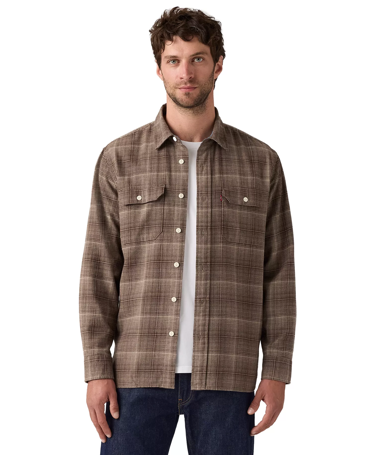 mni-09fca114a7d77516d8f0a8a0b345da77 Men's Relaxed-Fit Long-Sleeve Button-Front Worker Shirt — изображение 14