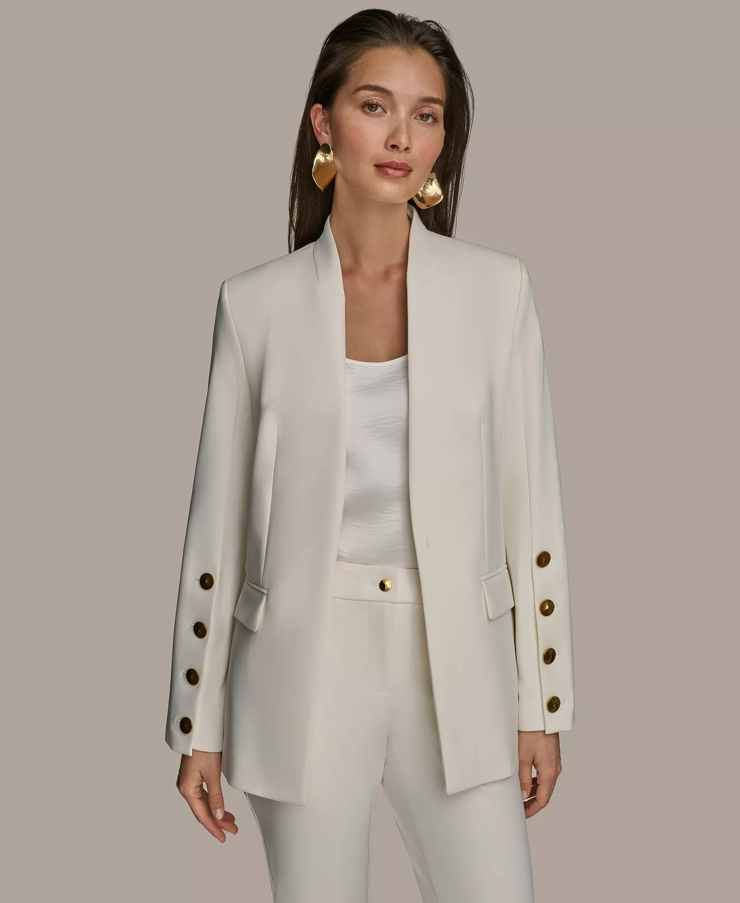 mni-0a4b491c8de25d852eca0e64cd02ec32 Women's Button Sleeve Blazer, Regular & Petite — изображение 3