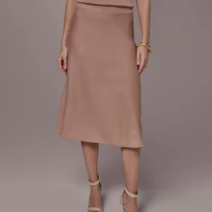 Women's Sequin Detail Midi Skirt