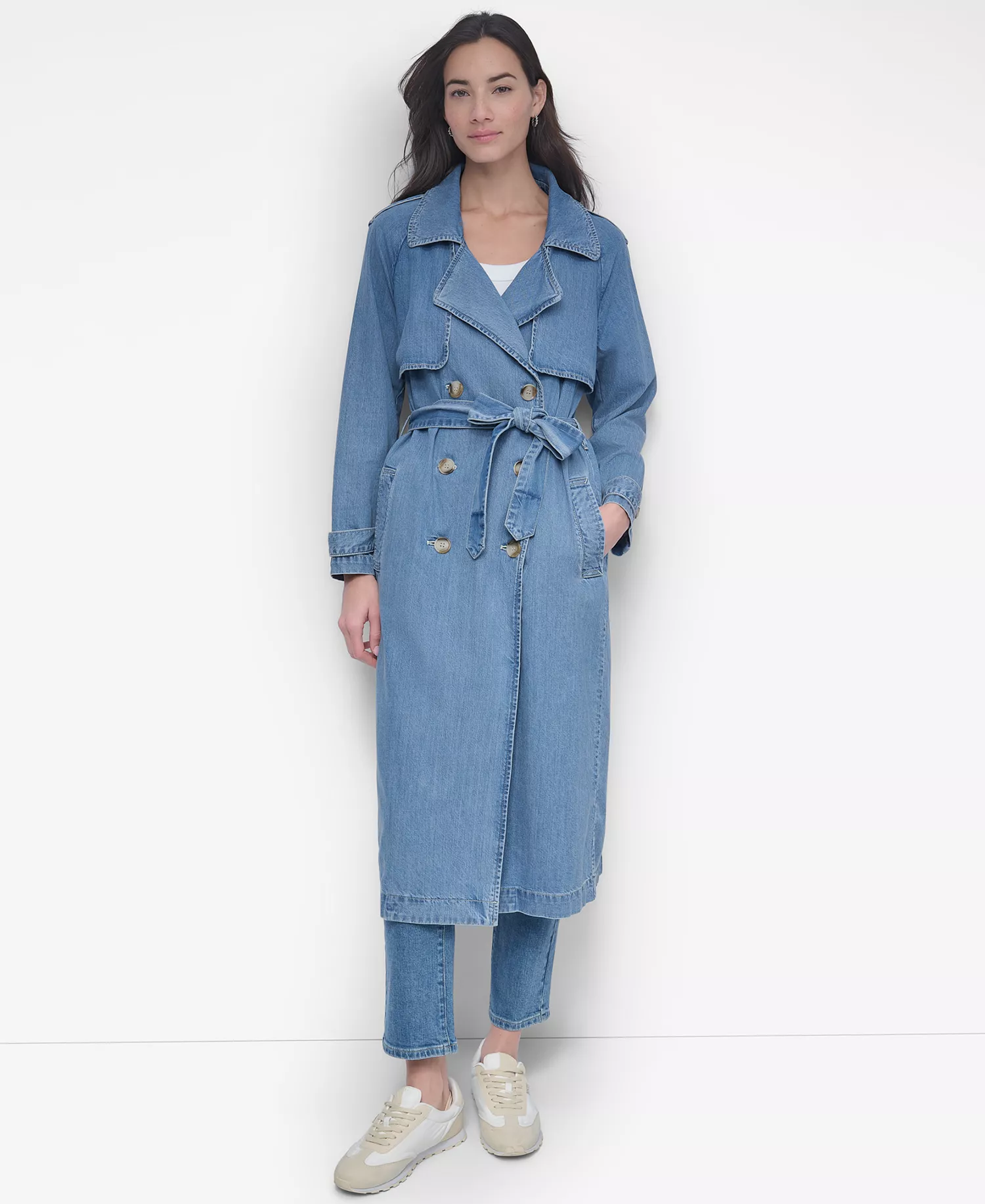 mni-0b52d6d7e8a52ab54888bccf03a20794 Women's Storm Flap Denim Trench Coat