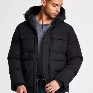 Men's Quilted Hooded Puffer Jacket