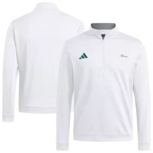 Men's White Miami Hurricanes Elevated Quarter-Zip Jacket