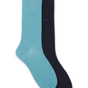 Men's Uniform Color Regular Length Socks, 2-Pack