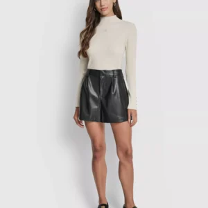 Women's High-Rise Faux-Leather Shorts