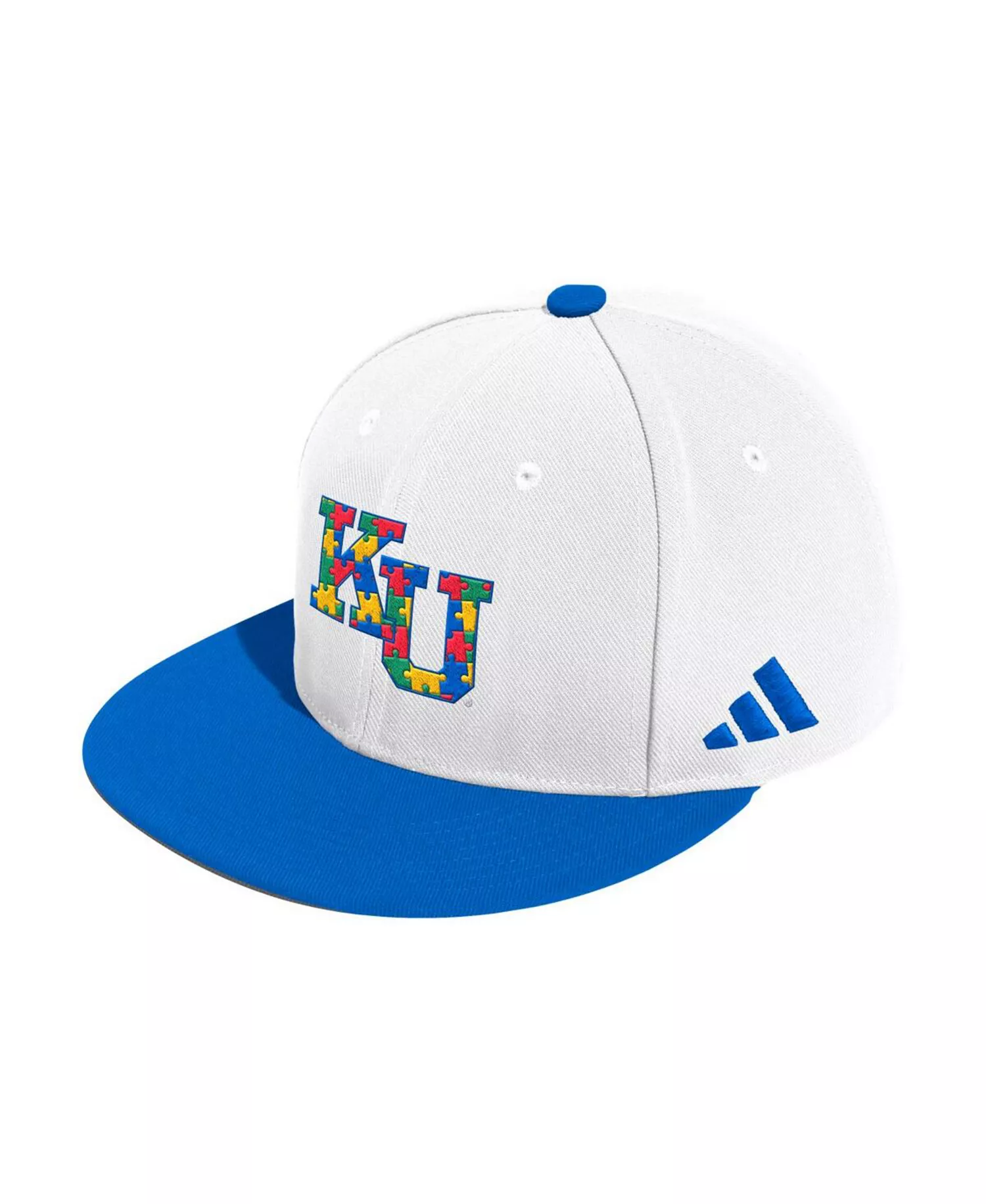 mni-0db6bd12e27336058b3d0c3dff8c6e1d Men's White Kansas Jayhawks On-Field Fitted Baseball Hat