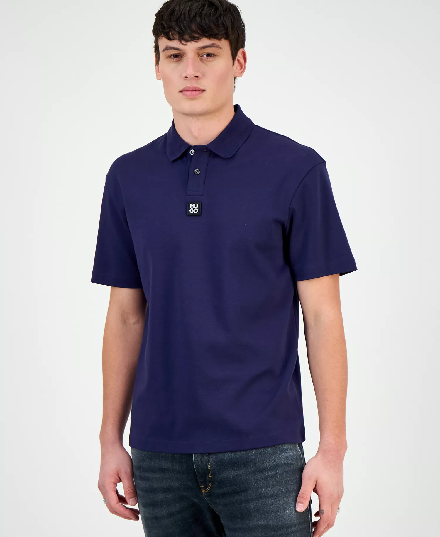 mni-0db9cc7e156c6a2f4211c60178d5628c Men's Deabono Short-Sleeve Button-Placket Polo Shirt