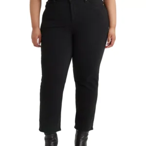 Plus Size Wedgie High-Rise Straight-Leg Jeans