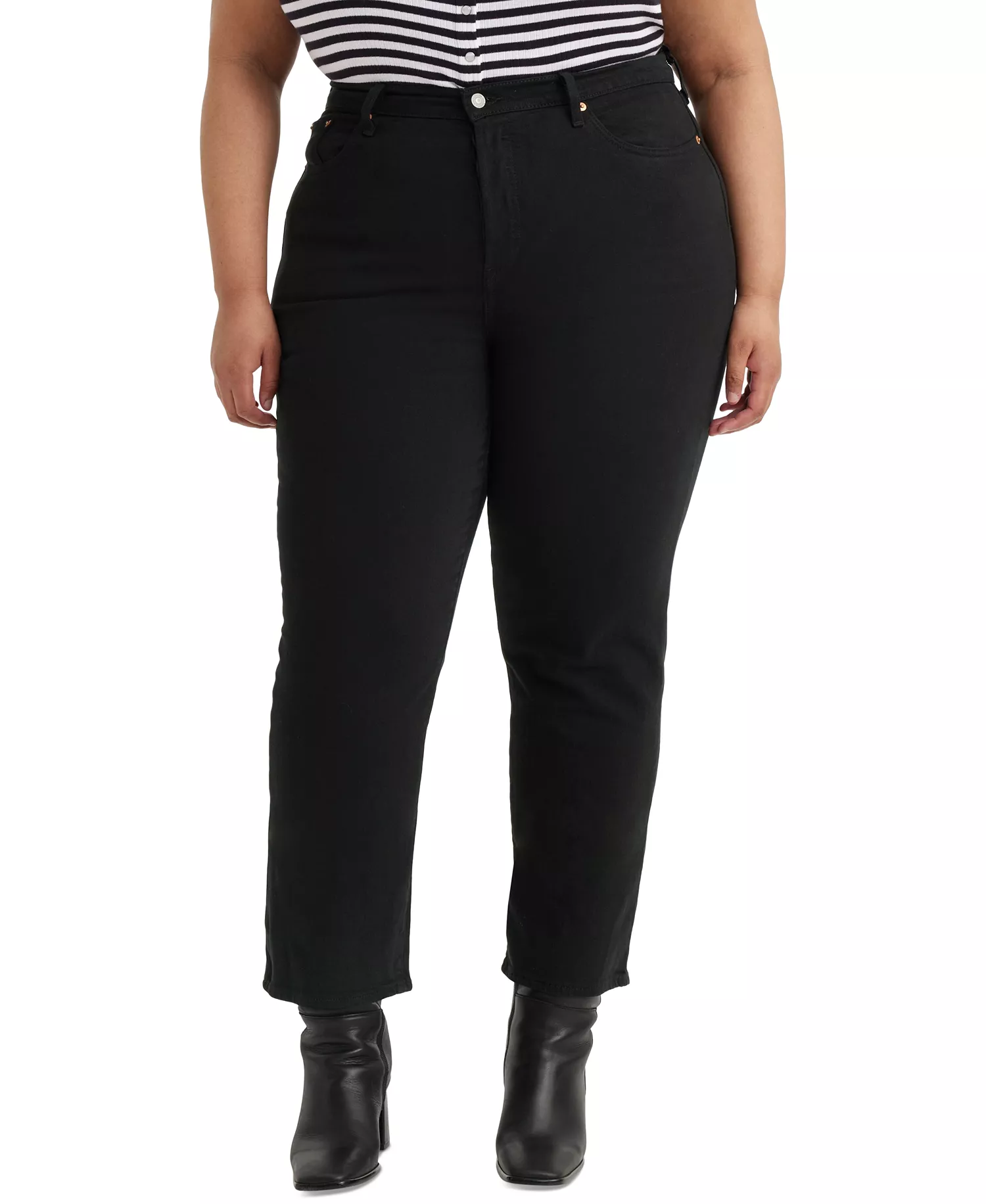 mni-0dd72bff338b13526fe46ef6182559eb Plus Size Wedgie High-Rise Straight-Leg Jeans