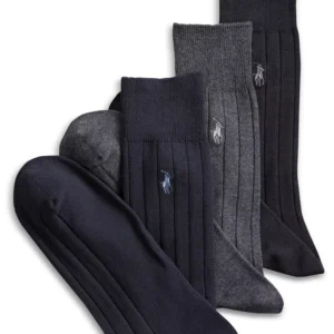 Men's 3-Pk. Extended Size Cotton Rib Dress Socks