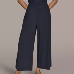 Women's 4-way Stretch Knit Mid Rise Ankle Pants