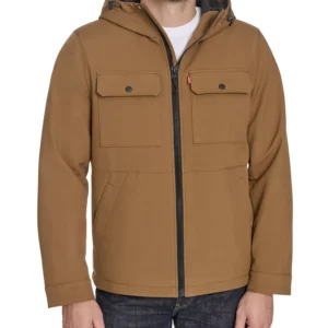 Men's Rib Stop Softshell with Hood Jacket