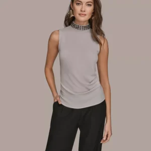 Women's Embellished Sleeveless Top