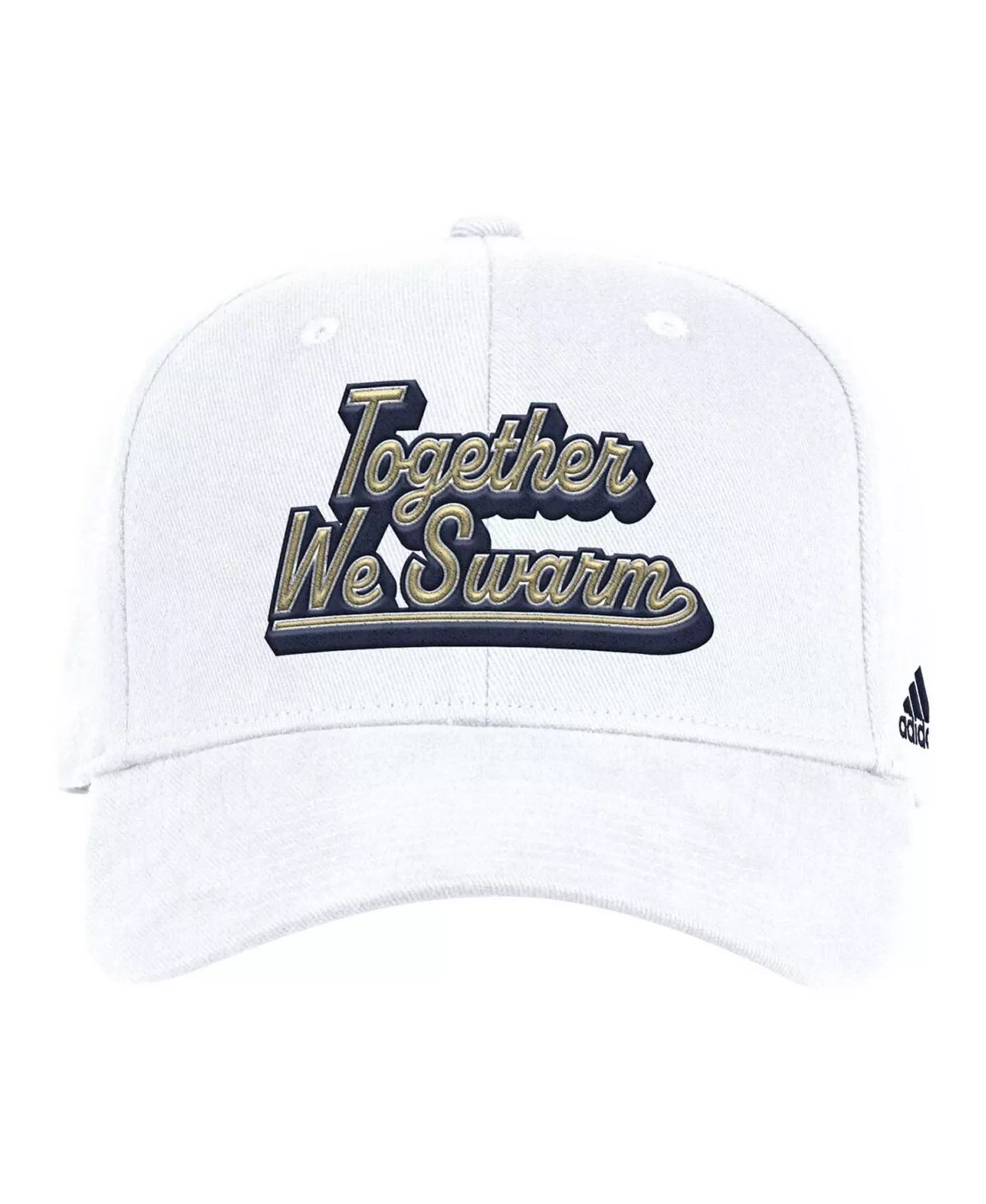 mni-0f0caf2955f1351655704295031bfbf0 Men's White Georgia Tech Yellow Jackets Chant Flex Hat