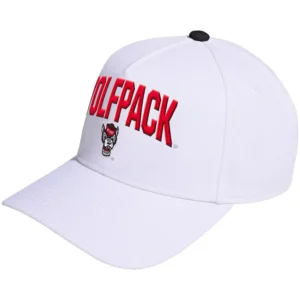Men's and Women's White NC State Wolfpack Locker Room A-Frame Adjustable Hat
