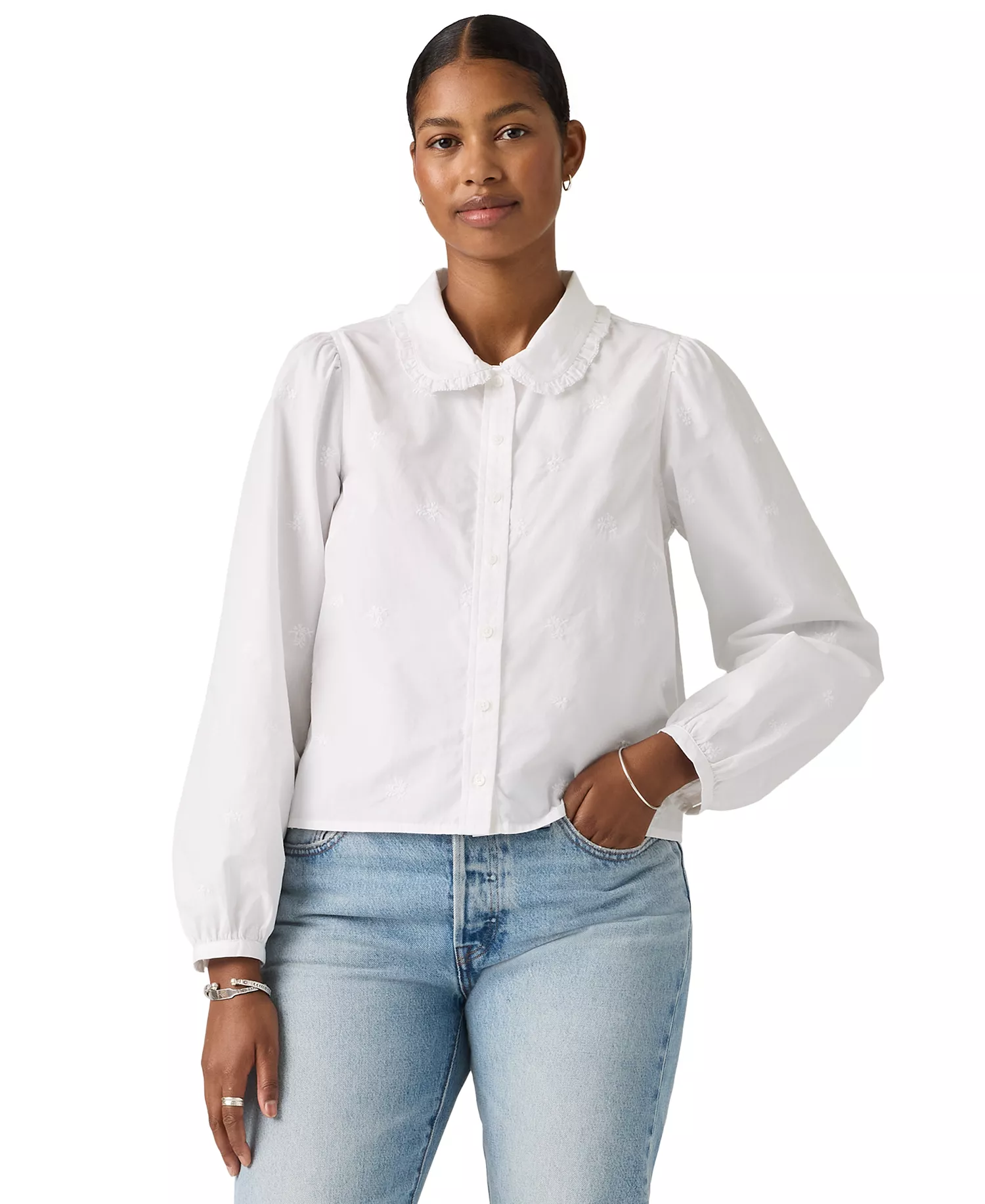mni-108aedede7ea09429a4983312560f12d Women's Calista Collared Button-Up Shirt — изображение 3