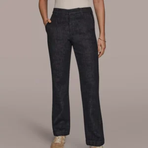 Women's Luxe Denim Mid Rise Modern Trousers