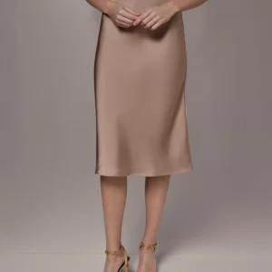 Women's Bias Midi Skirt