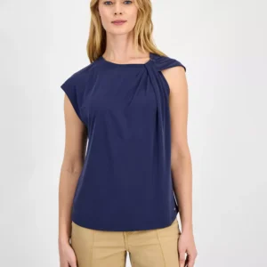 Women's Solid Twist-Neck Tank Top
