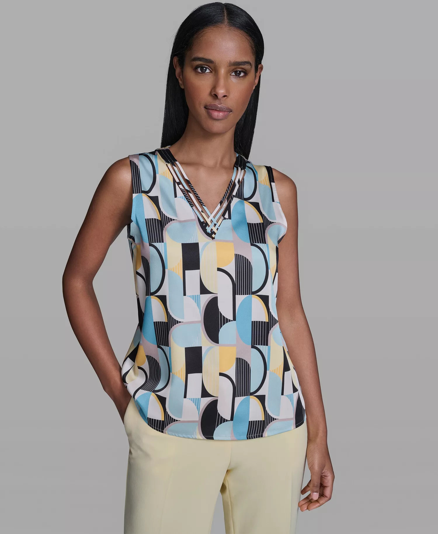 mni-12d79f6382c7721e066960ae66609d53 Women's V-Neck Sleeveless Camisole