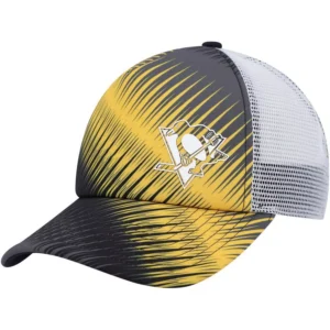 Women's Black, White Pittsburgh Penguins Graphic Foam Trucker Snapback Hat