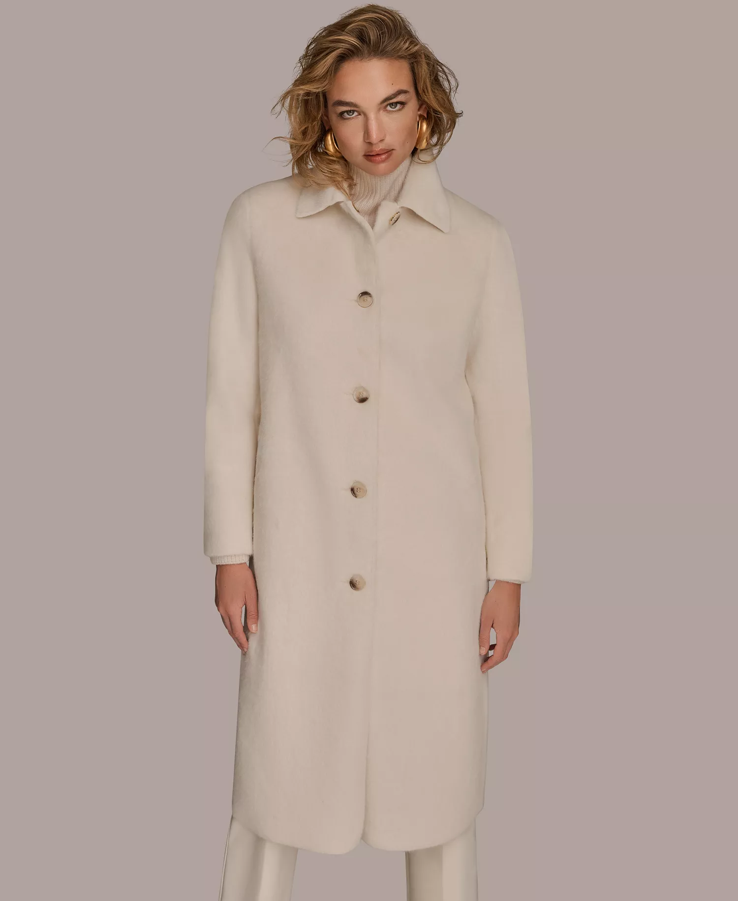 mni-139f9018fc0bb7ede2606df7c1ed36c2 Women's Button Front Maxi Coat — изображение 3