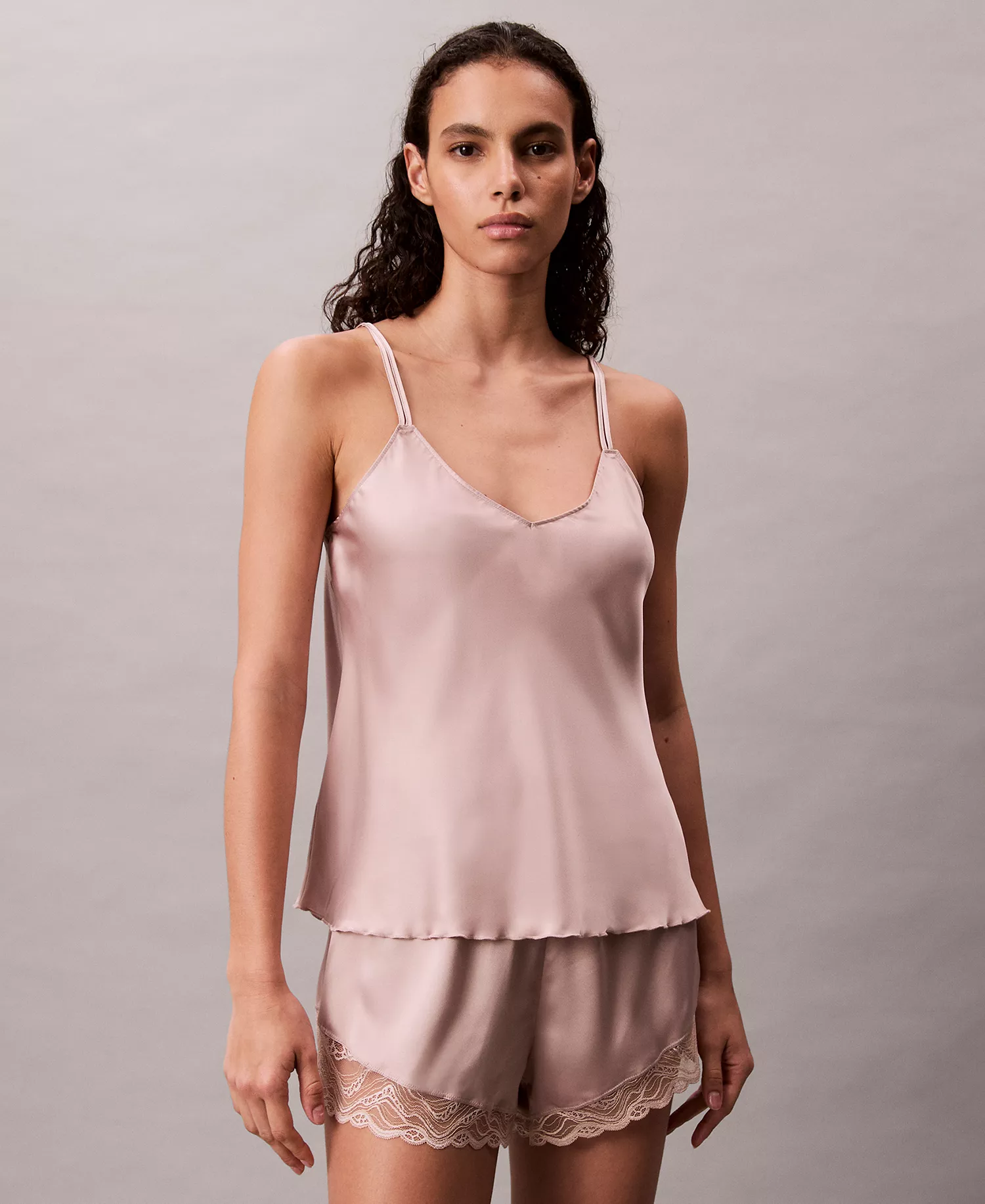 mni-13a237d69d5746143e56eb3b733cf147 Women's Pull-On Adjustable Straps Satin Camisole-QS7499