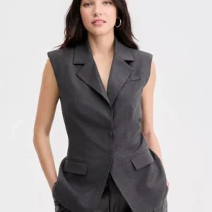 Women's Sleeveless Structured Vest, Macy's Exclusive
