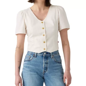 Women's Moxie Cotton Short-Sleeve Denim Blouse